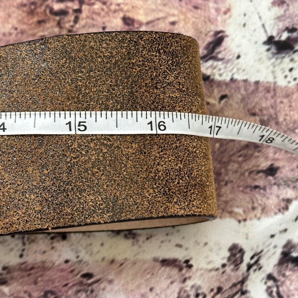 Women's Genuine Leather‎ 2 in Wide Waist Belt Brown Double Buckle S30399 Medium - Picture 8 of 11